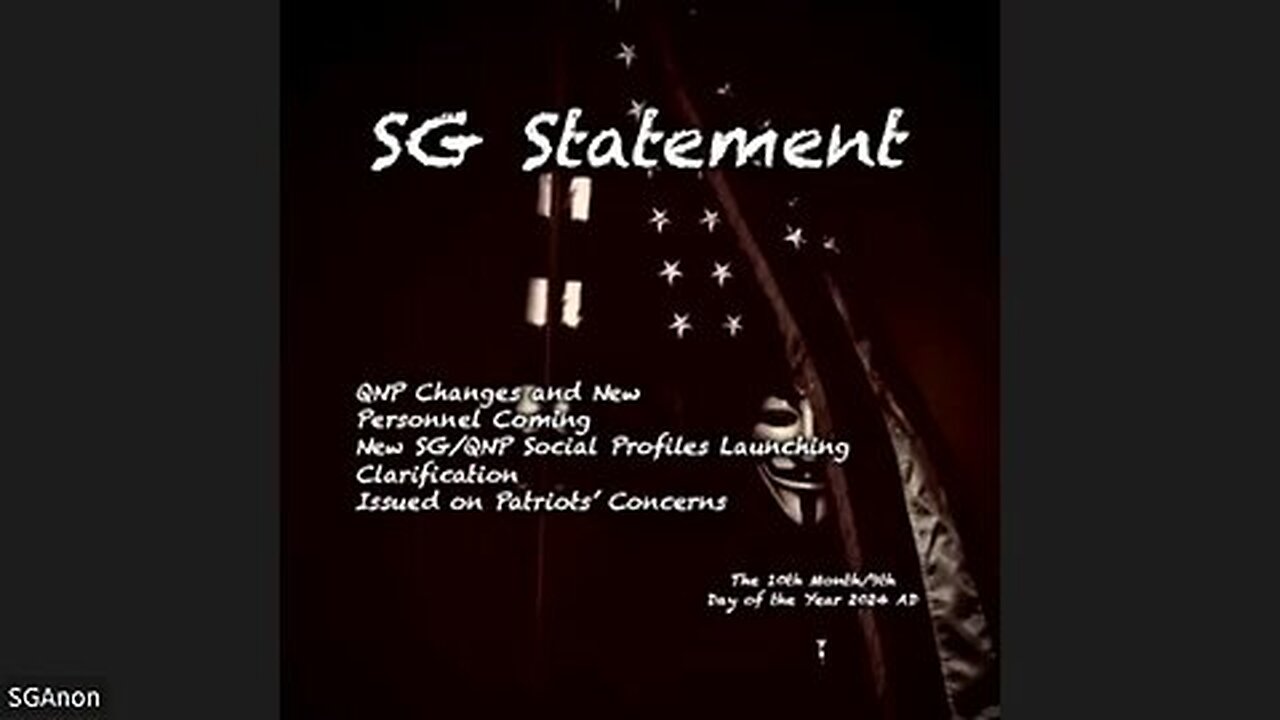 SG Anon Statement Oct 11 - New Staff + Official QNP Telegram + QNP Partners