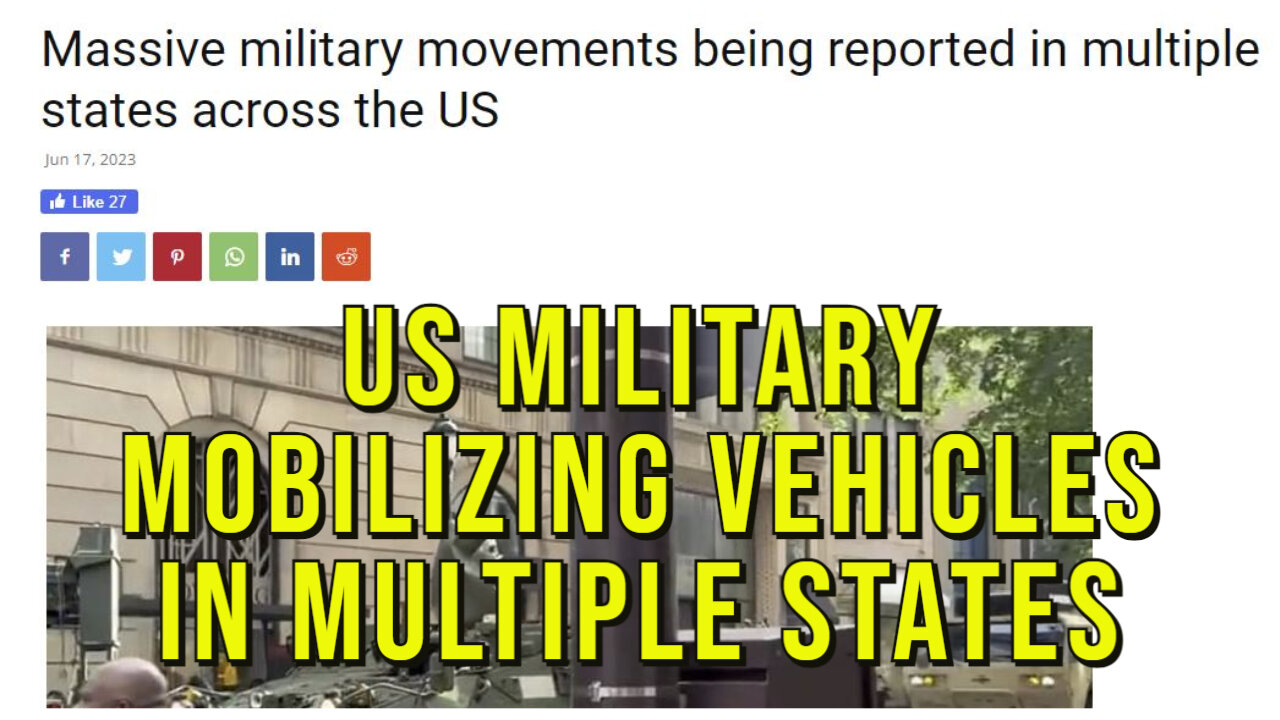 US Military Moving Vehicles In Multiple States At The Same Time - Could Be Nothing?