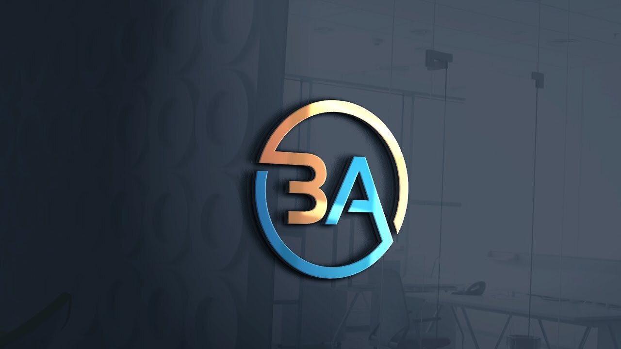 How to make a BA letter logo design in Adobe illustrator