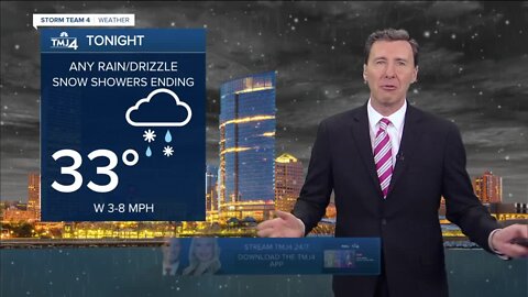 Snow, rain showers still possible Thursday