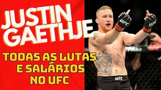 justin gaethje TODAS as lutas e salários no UFC