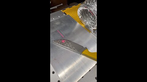 30 Watt fiber laser at work.