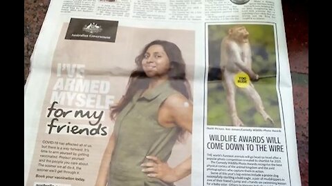 Aussie paper scares readers into jab then mocks them as self-harming lab monkeys