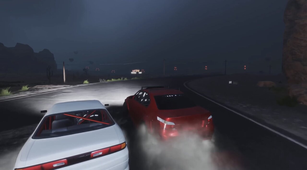 Red Rock Tandems at Night (Steering Wheel Gameplay)