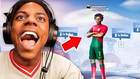 iShowSpeed Reacts To Being Added In FORTNITE