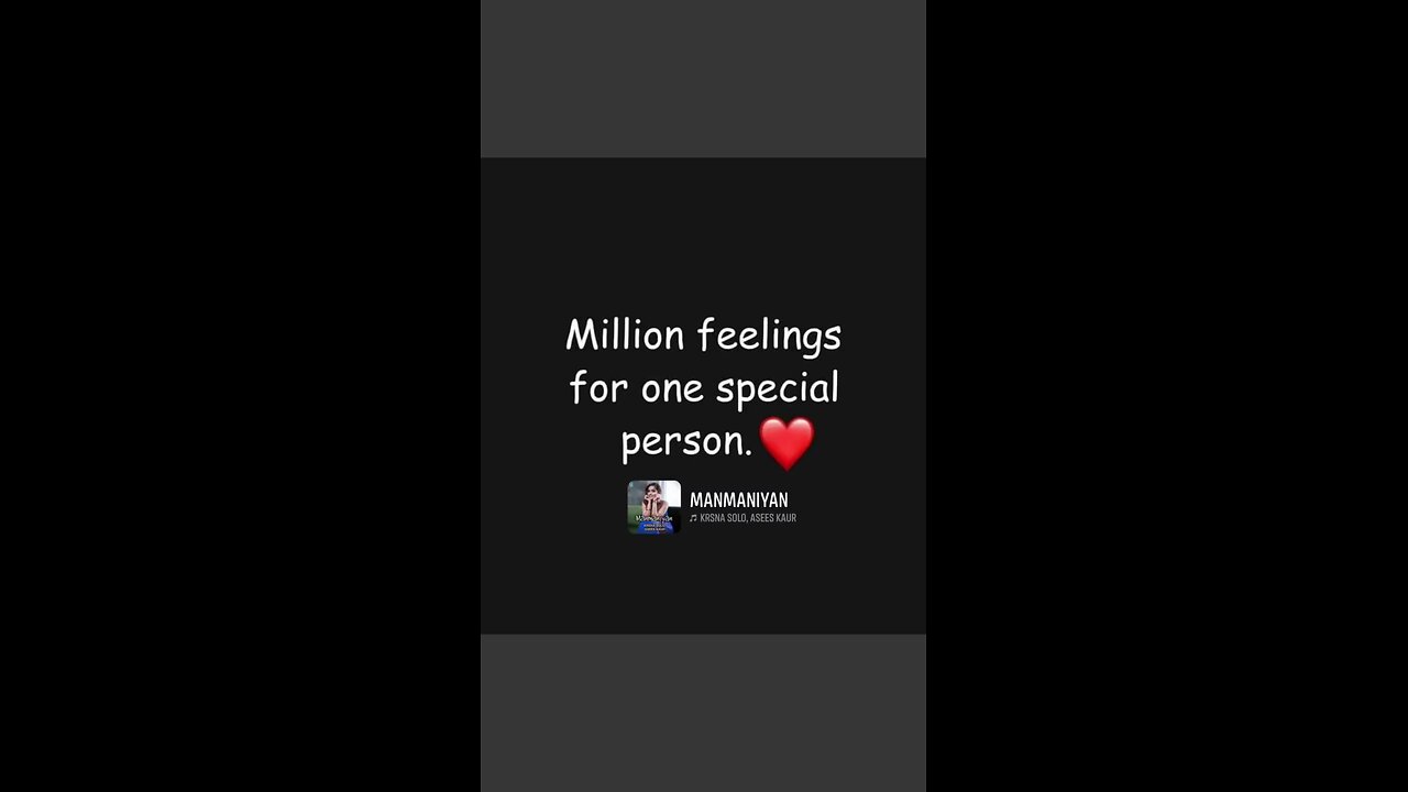 million feelings for one special person ? ❤️ #status