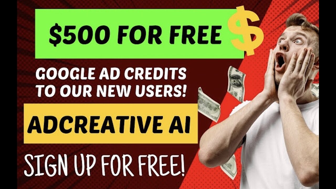 ADCREATIVE AI I $500 FREE Google Ad Credits to our new users!