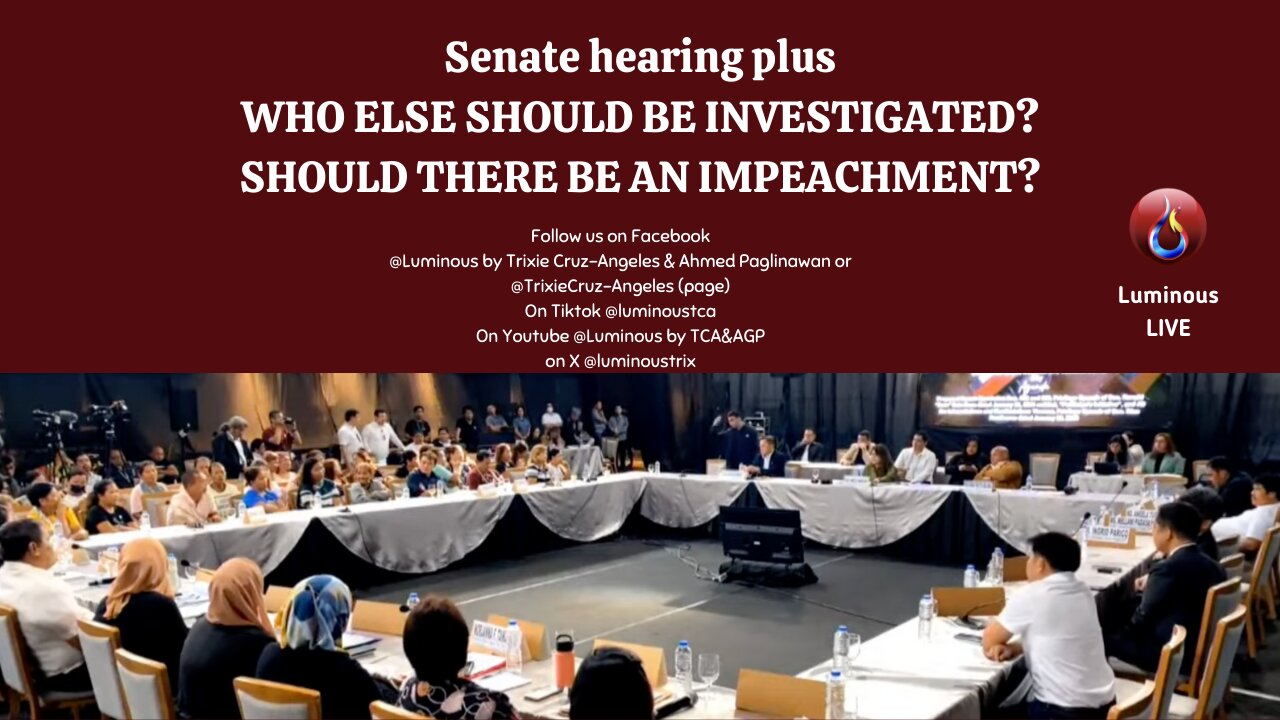 Senate hearing on PI part 2 plus Who else should be investigated