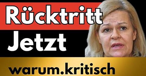 Ich fordere den Rücktritt von Nancy Faeser