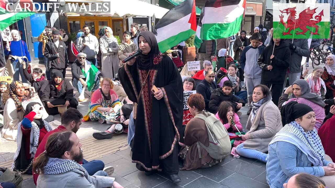 Speech - March for Palestinian Land, St Mary Street, Cardiff Wales