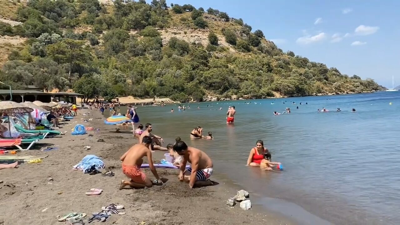 Sarsala koyu plajı | Beach walk Dalaman Muğla Turkiye🌴