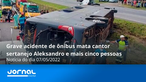 Grave acidente de ônibus mata cantor sertanejo Aleksandro e mais cinco pessoas