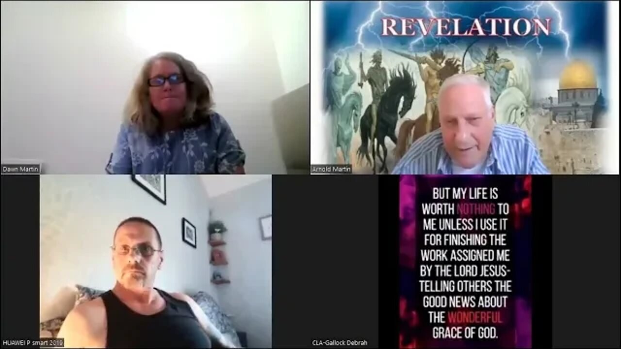 Zoom Bible Study on the book of Revelation, chapter two. (Arnie Martin)
