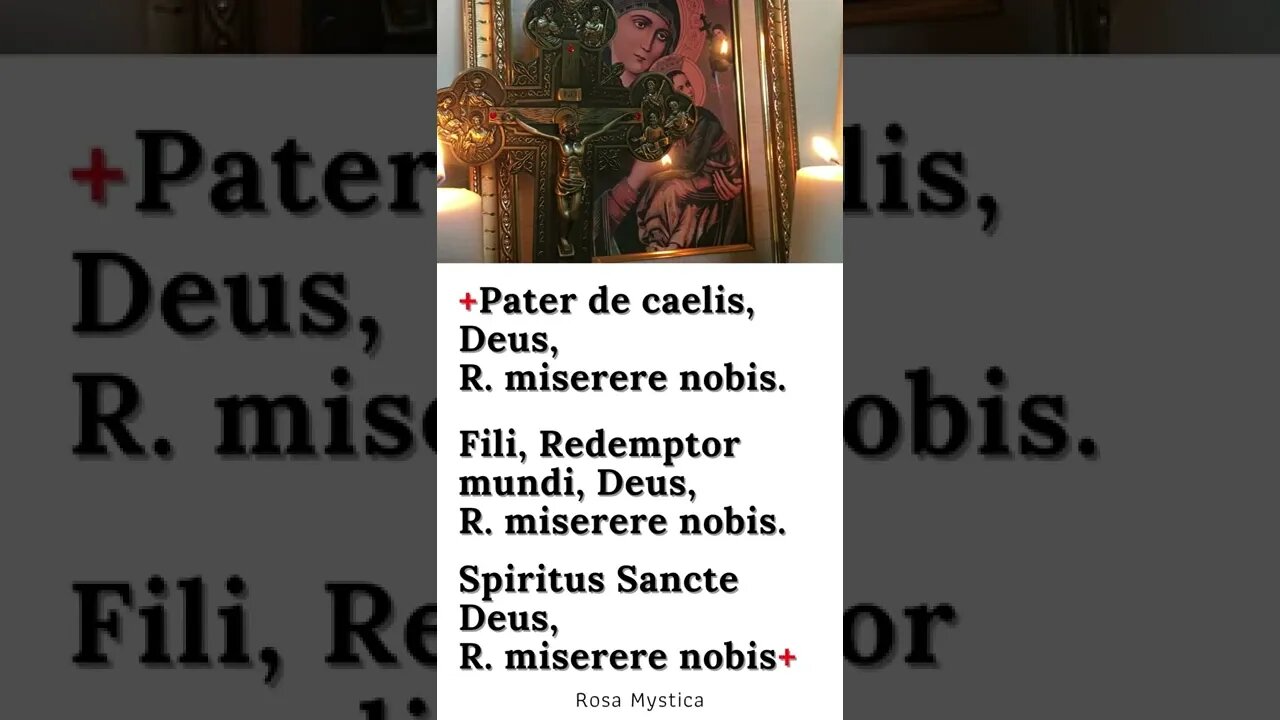 Pater de caelis, Deus; Fili, Redemptor mundi, Deus; Spiritus Sancte Deus #shorts