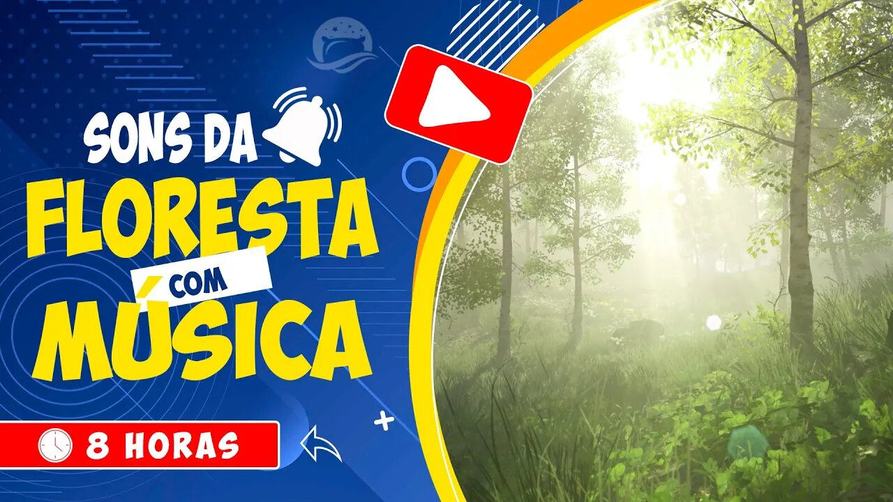 🎧 MÚSICA RELAXANTE COM SONS DA FLORESTA PARA VENCER O STRESS E INSÓNIA 🌳 SONS DA NATUREZA 🕒 8 HORAS