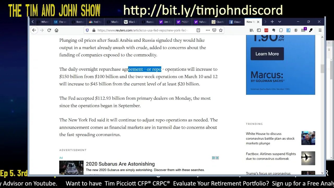 Tim and John Show 5: 3rd Worst Open Ever For Stocks