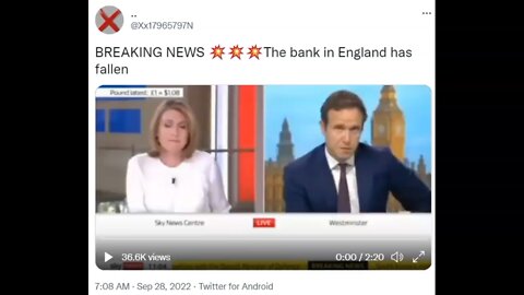 A reduction in the flow of credit Breaking news the bank of England has fallen 🎬￼