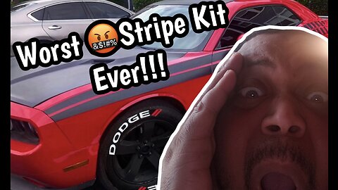 Dodge Challenger stripe kit install