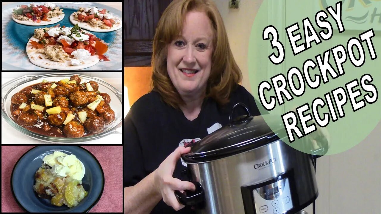 3 EASY CROCKPOT RECIPES USING ONLY 3 INGREDIENTS | COOK WITH ME