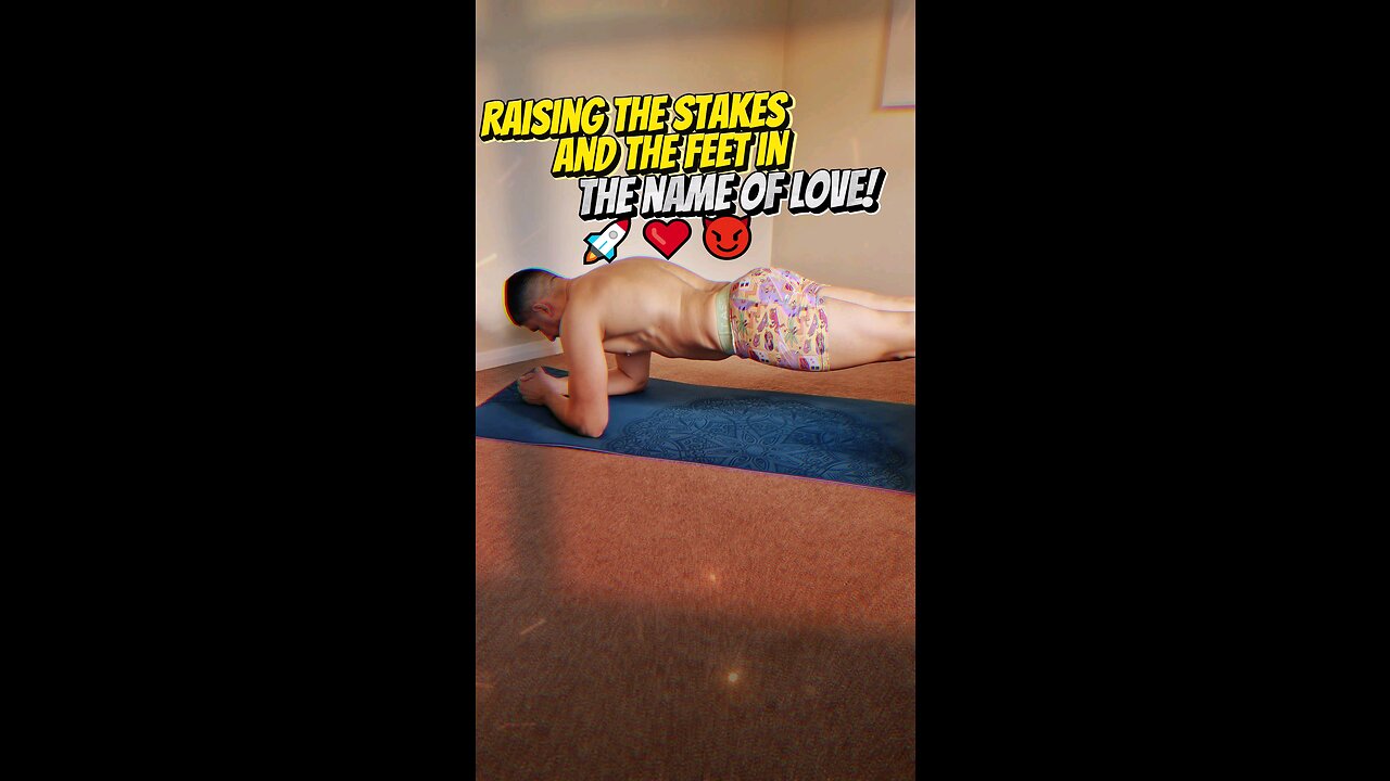 Feet-elevated Plank: Elevating my plank game, elevating my romance game! 💪💃