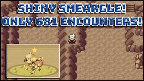 Shiny Smeargle After Only 681 Encounters! My First Shiny Hunt In Pokemon Emerald!