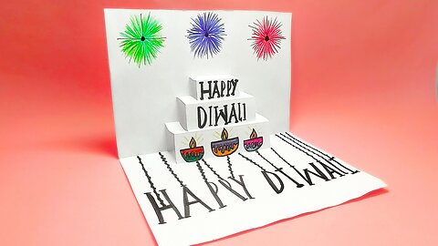 Diwali Pop up Card | DIY Diwali Pop up Card | Diwali Popup Greeting Card