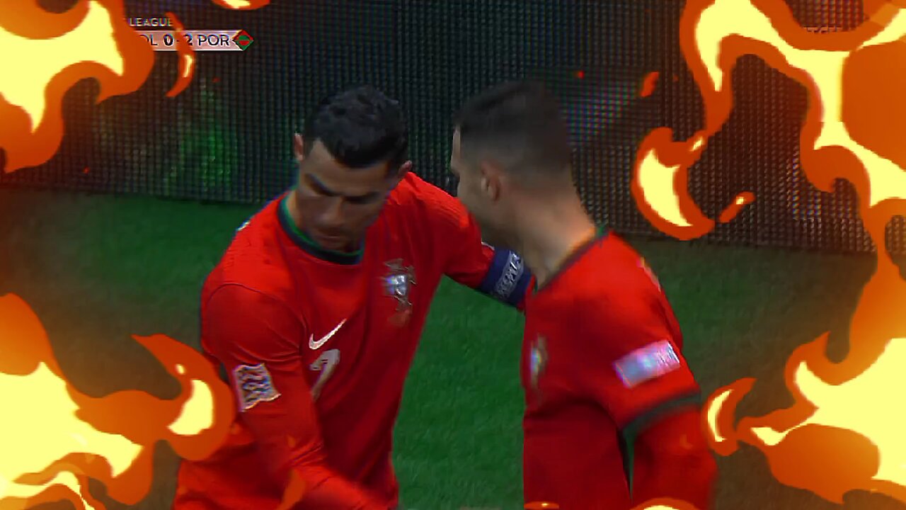 Cristiano Ronaldo special celebration with Portugal after scoring against Portugal