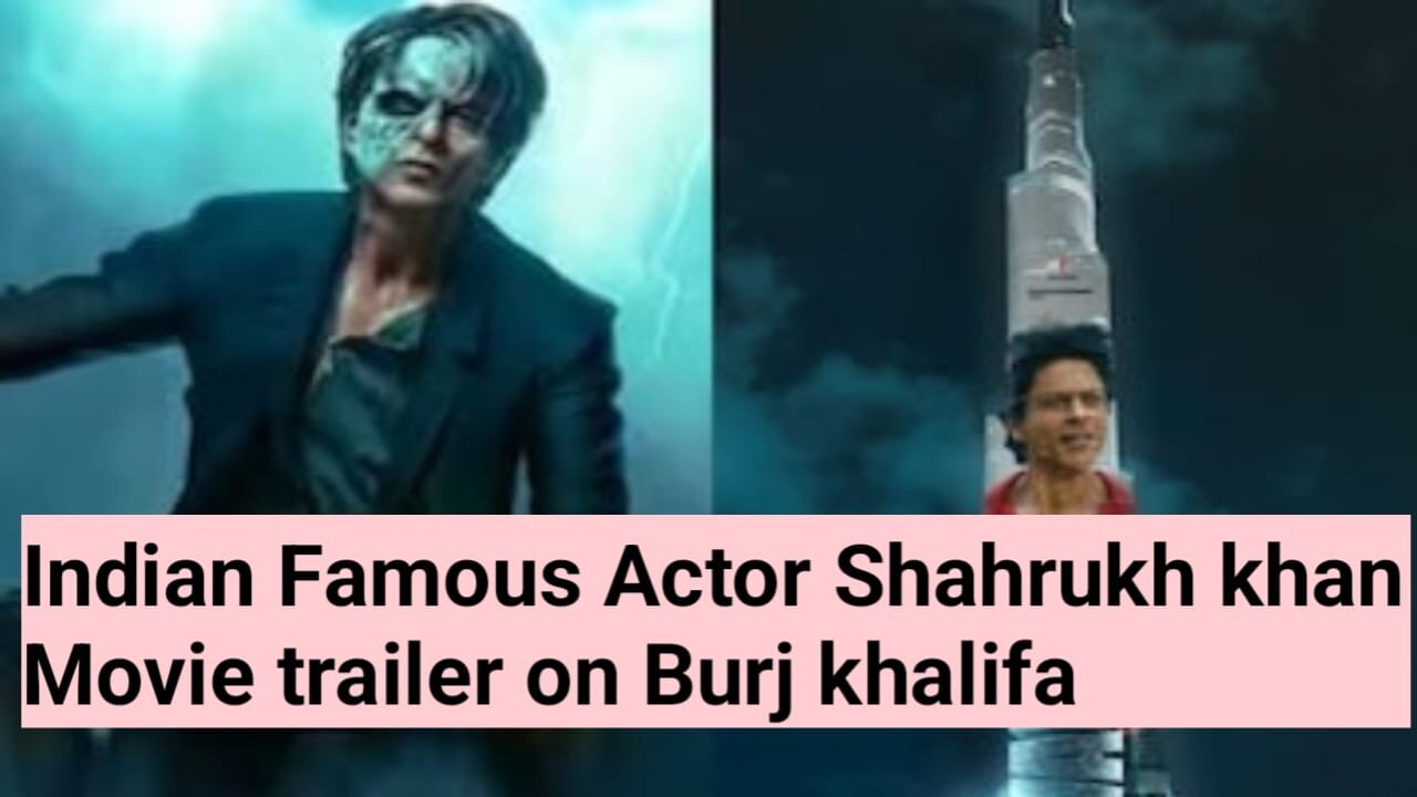 India Actor Shahrukh khan his Movie trailer released on Burj khalifa his Fans huge Crowded