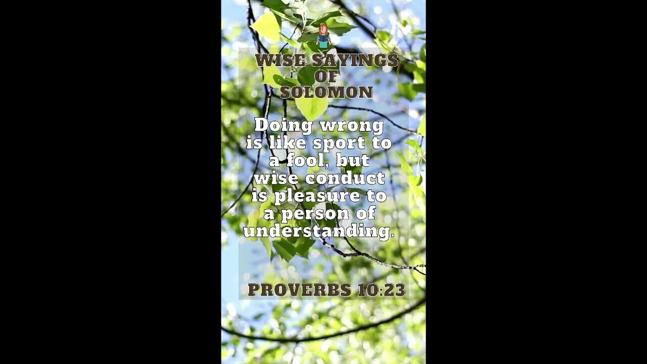 Proverbs 10:23 | Wise Sayings of Solomon