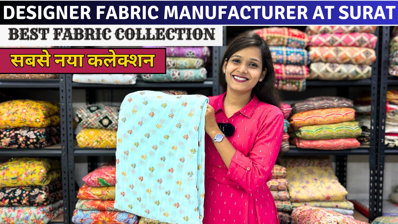 Designe r fabric MANUFACTURER at surat | saree , kurti,lehenga ,gown febric collection