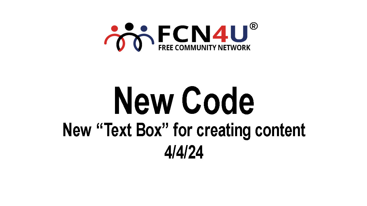 New Text Box for FCN4U