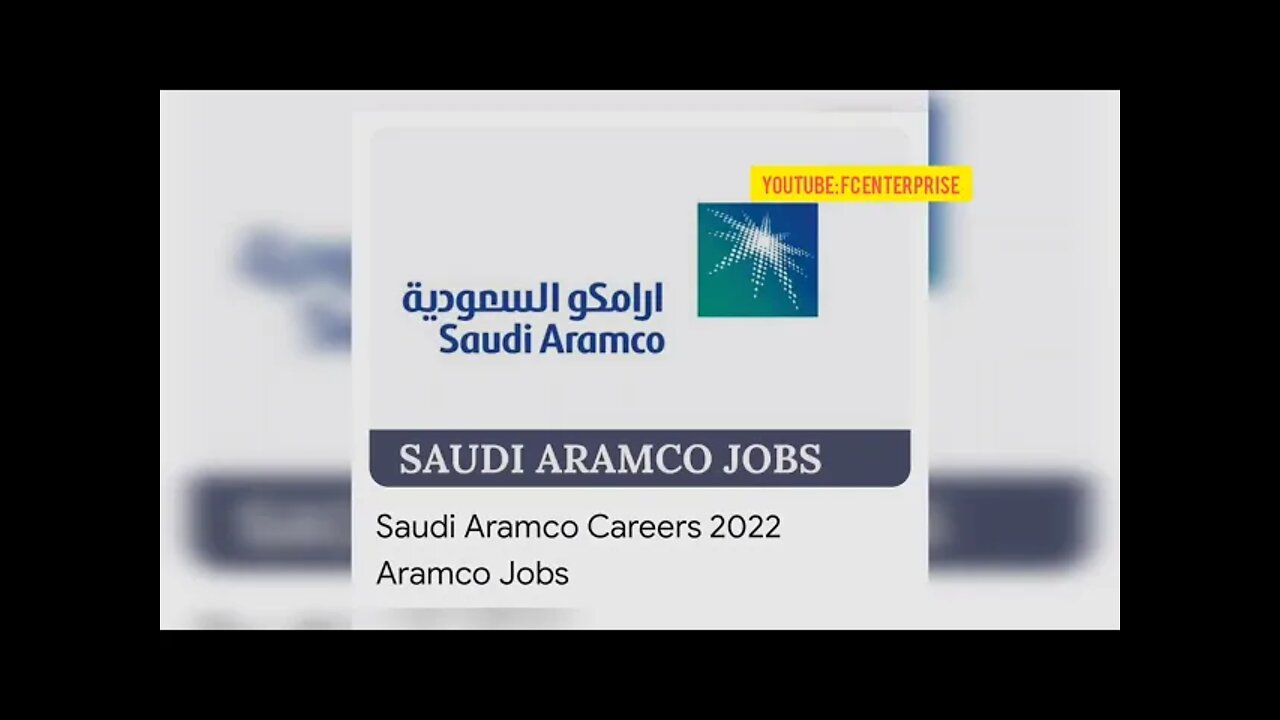 Saudi Aramco Company job coming soon | FC Enterprise