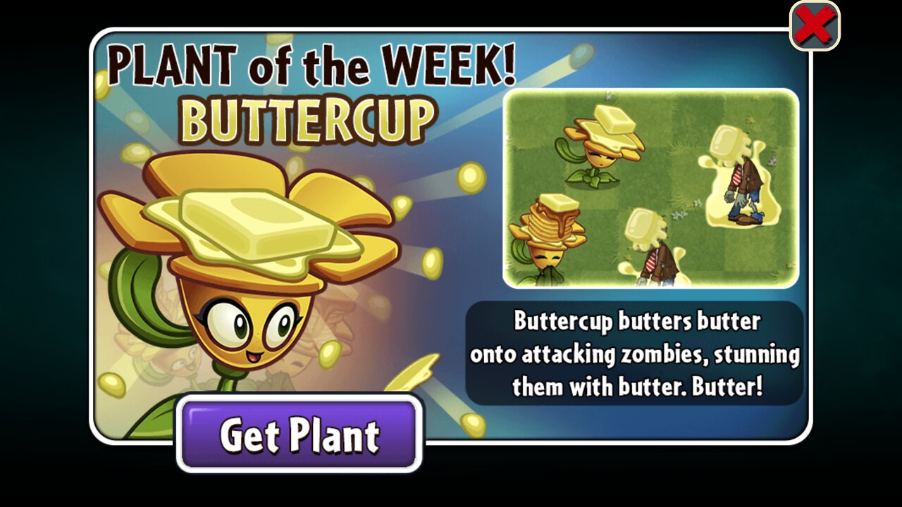 Plants vs Zombies 2 - Penny's Pursuit - Zomboss - Buttercup - September/October 2022