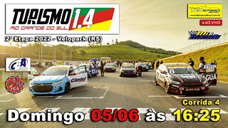TURISMO 1.4 RS | Corrida 4 | 2ª Etapa 2022 - Velopark (RS) | Ao Vivo