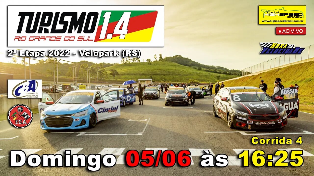 TURISMO 1.4 RS | Corrida 4 | 2ª Etapa 2022 - Velopark (RS) | Ao Vivo