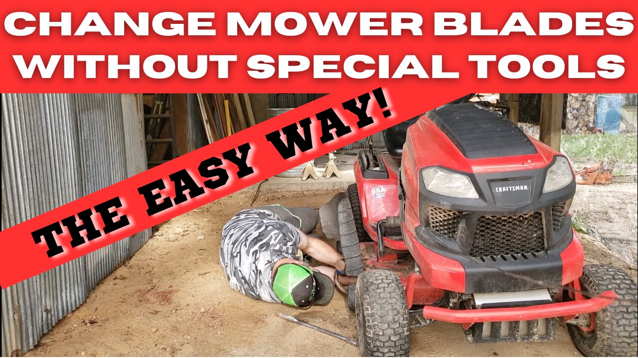 How to change your lawnmower blade without any special tools in real time