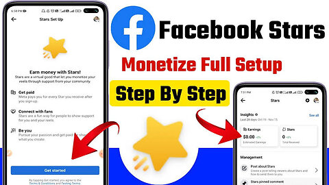 How to setup Stars Facebook monitize