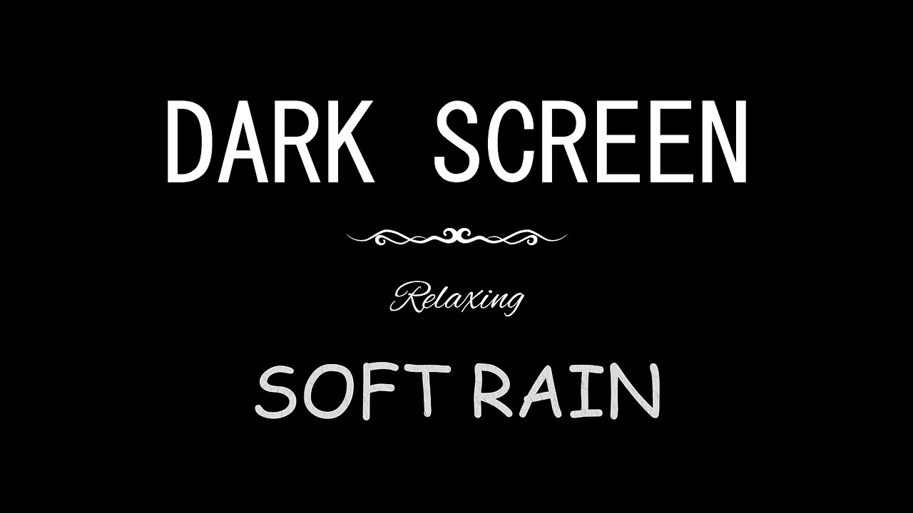 Soft Rain for Sleeping Dark Screen | 10 HOURS RELAXATION | Black Screen