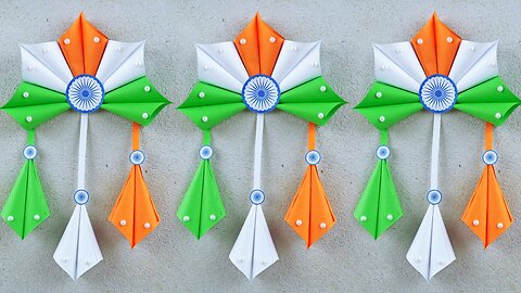 Tricolor Wall Hanging Making/Independence Day Crafts/Republic Day Crafts/Paper Things Easy