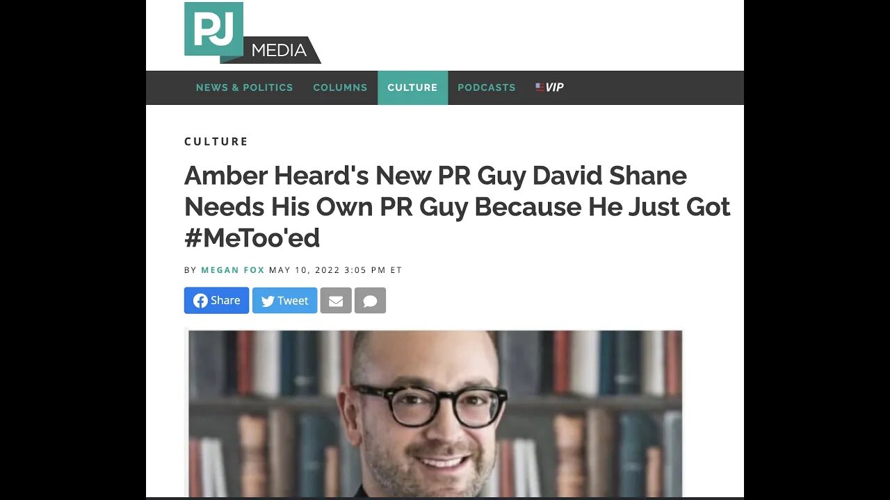 I Read to You: Amber Heard's PR Guy David Shane Got #MeToo'ed and it's Hilarious