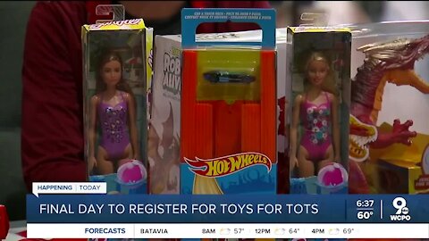 Registration for the Greater Cincinnati Toys for Tots program ends Friday