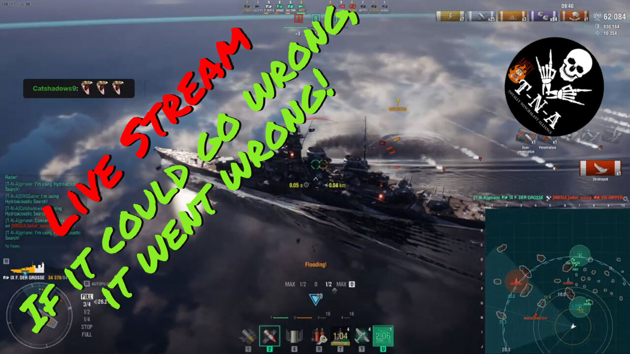 Hold your Breath because T-N-A is climbing!! Playing World of Warships!! 06/28/2023