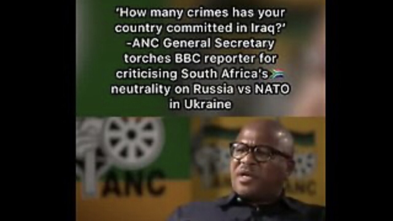 South Africa's ANC General Secretary humiliates BBC reporter