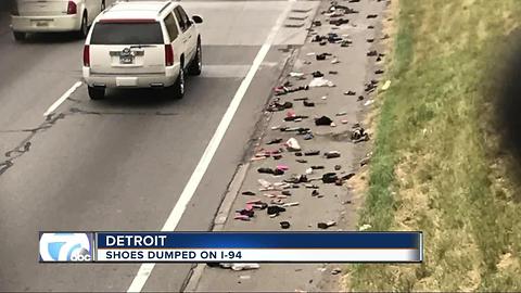 Shoes dumped on I-94