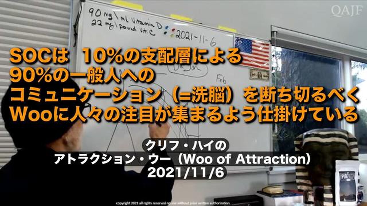 「SOCは 10%の支配層による90%の一般人へのコミュニケーション（=洗脳）を断ち切るべく Wooに人々の注目が集まるよう仕掛けている」