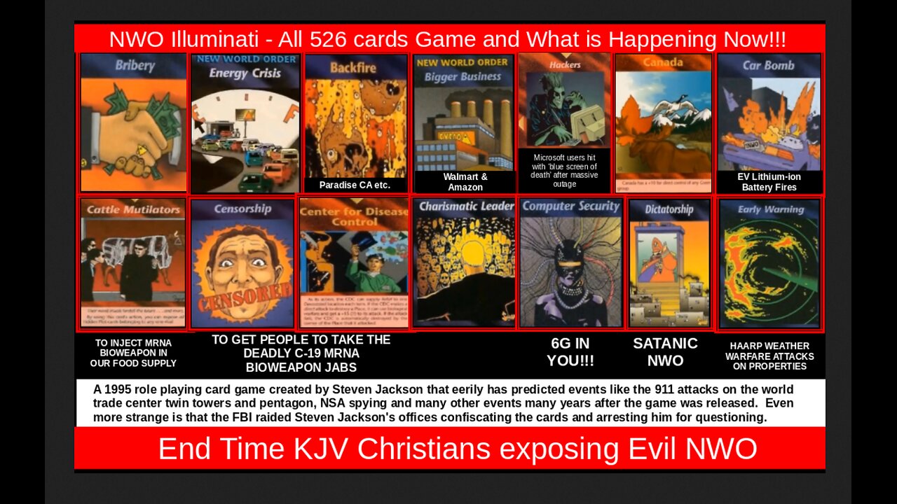 NWO Illuminati - All 526 cards Game and What is Happening Now!!!