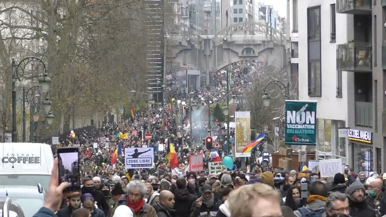 Thousands gathered in Belgium