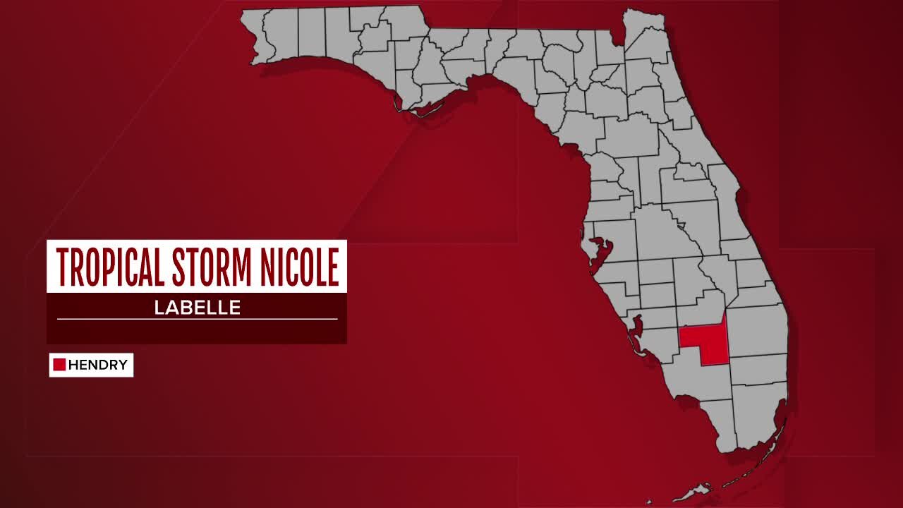 Tropical Storm Nicole in LaBelle