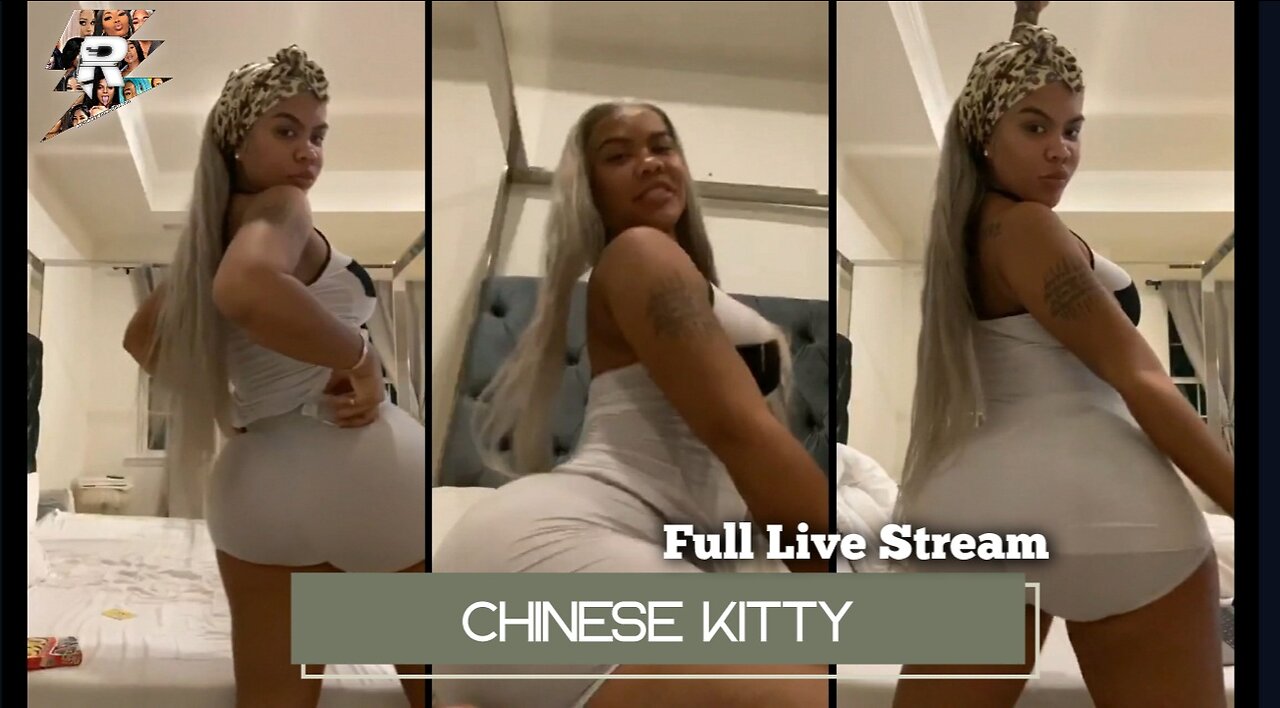 Chinese Kitty Twerking in white booty shorts