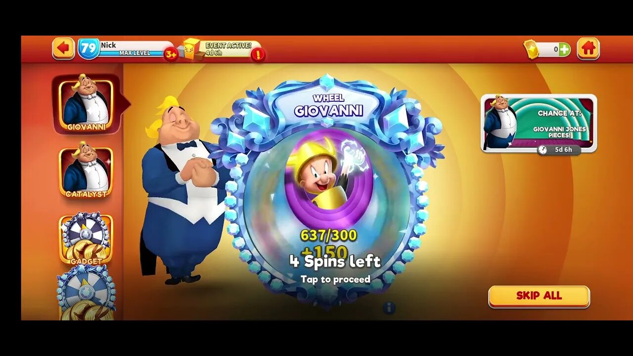 11 x Giovanni Wheel Spins - 30 Gold Tickets - Looney Tunes World of Mayhem - Subscribe for more